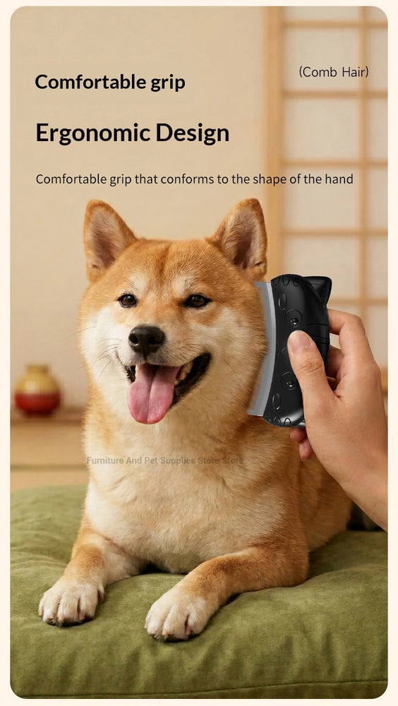 Pet Detangling Brush Short & Long Hair Hair Remover Comb Grooming Tool