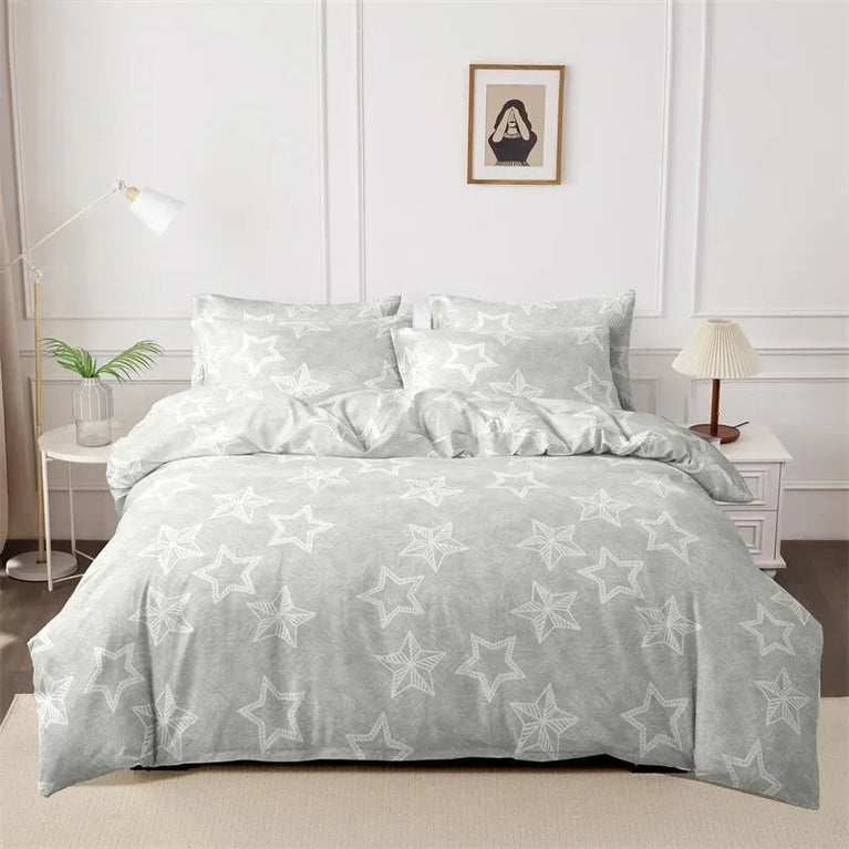 3-Piece Printed Brushed Duvet Cover Set | Soft & Breathable Bedding Collection