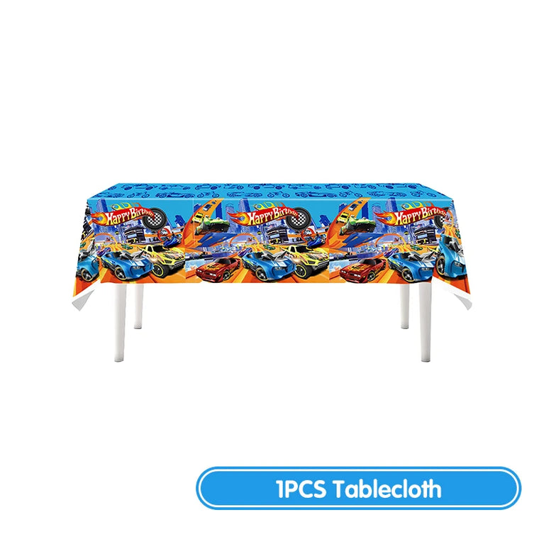 Happy Birthday Wheels Racing Car Party Disposable Tableware Set for Kids Celebration