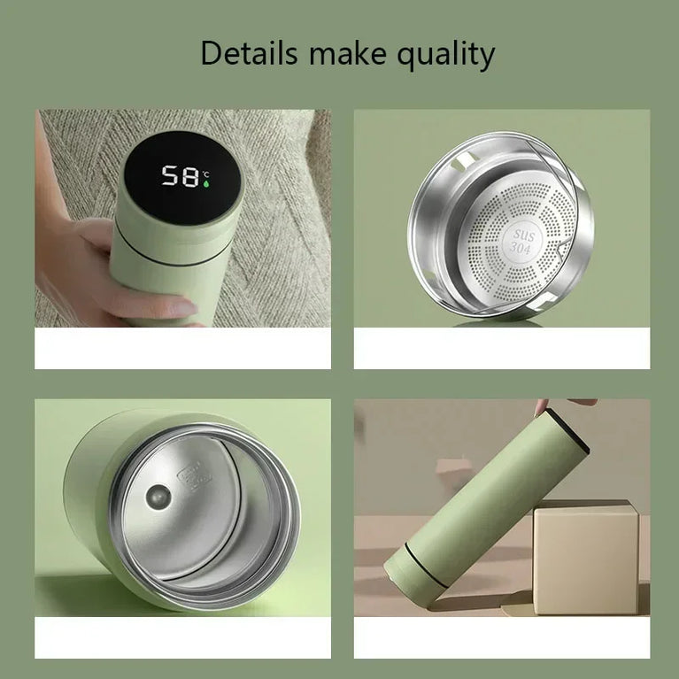 500ml Smart Stainless Steel Insulated Water Bottle with Display