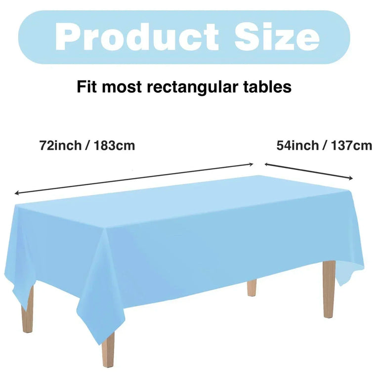 1PC 137x183cm Plastic Rectangle Disposable Table Cover Party Tablecloth Waterproof Event Decor