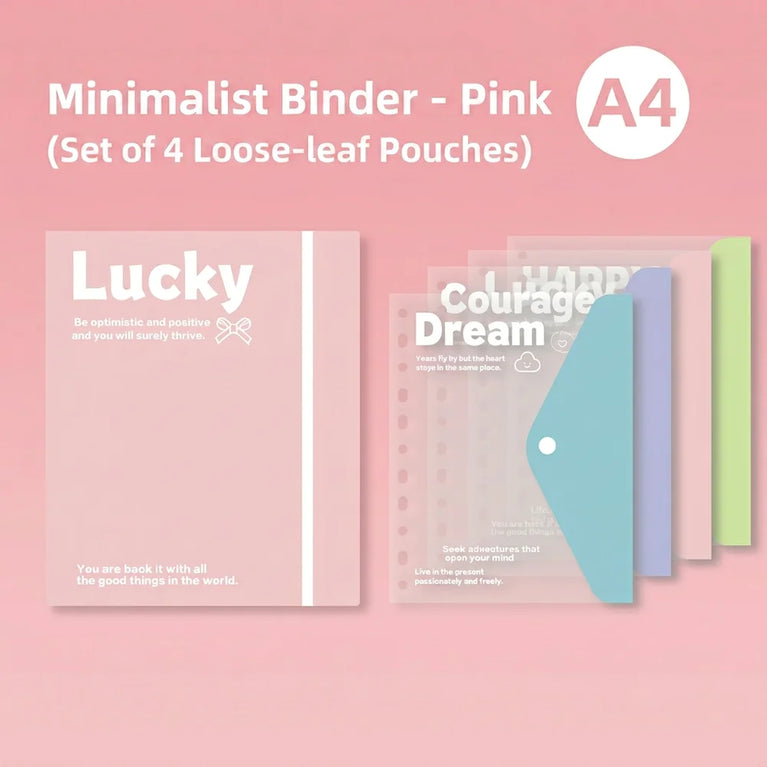 A4 Loose-Leaf Plastic Document Bag | 11-Hole Binder Compatible Envelopes