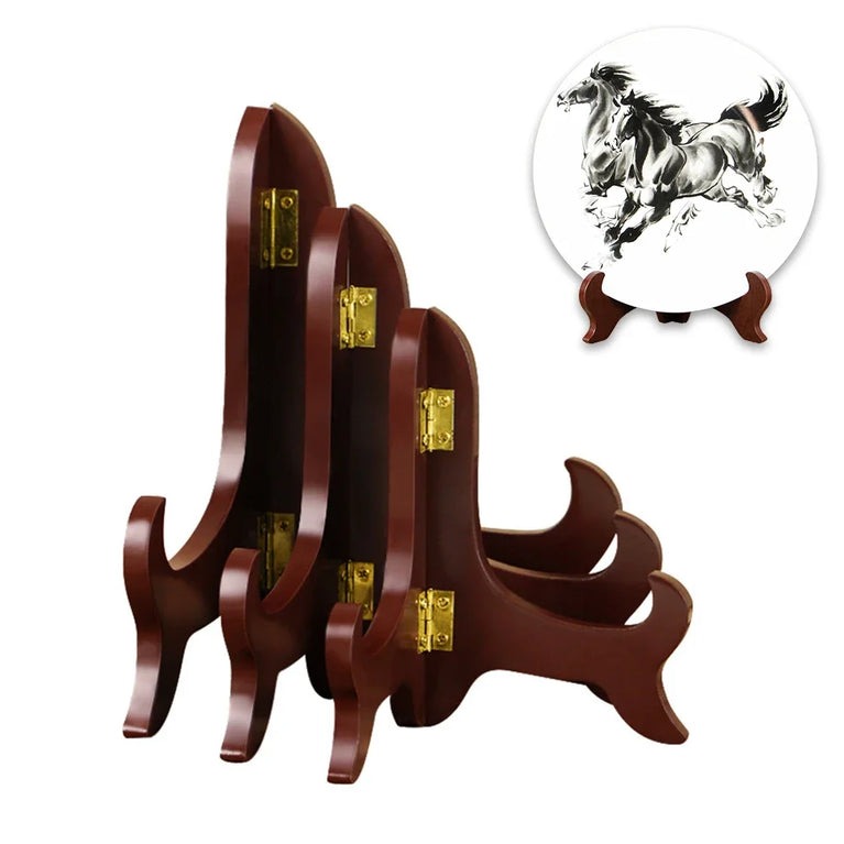 Wooden Display Easel | Foldable Plate Holder & Photo Frame Stand