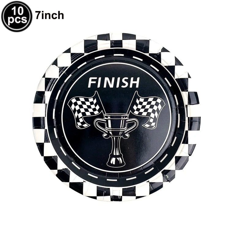 Racing Car Birthday Party Tableware Set Plates Napkins Kids Theme
