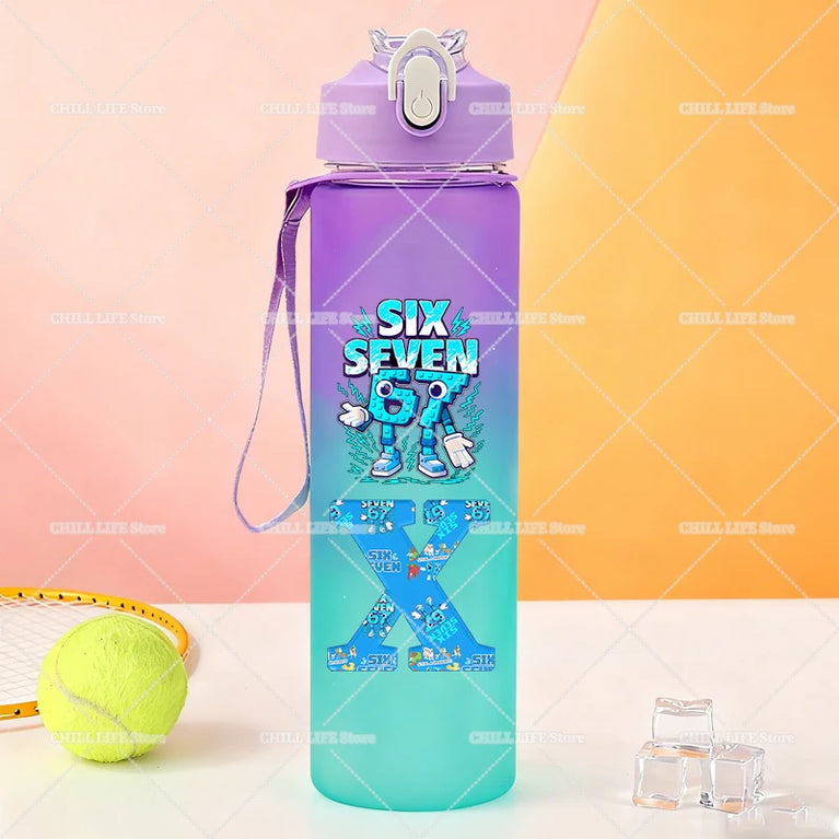 750ML Frosted Sports Waterbottle Anime Gaming Outdoor Gym Bottle