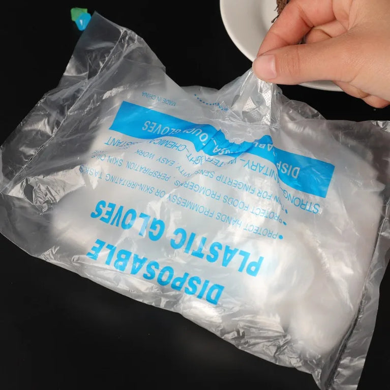 500/100PCS Disposable Gloves Food Grade Plastic Kitchen Gloves