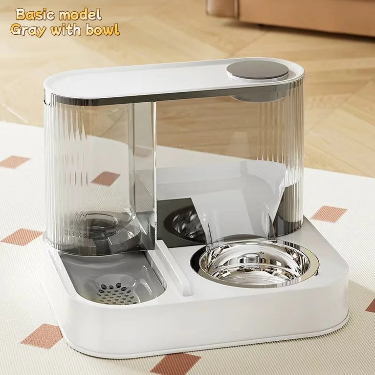 Automatic Cat Feeder with WaterFountain Food Storage PetBowl Dispenser