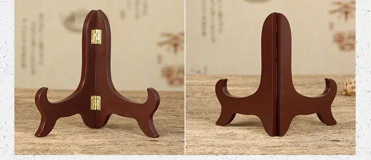 Wooden Display Easel | Foldable Plate Holder & Photo Frame Stand