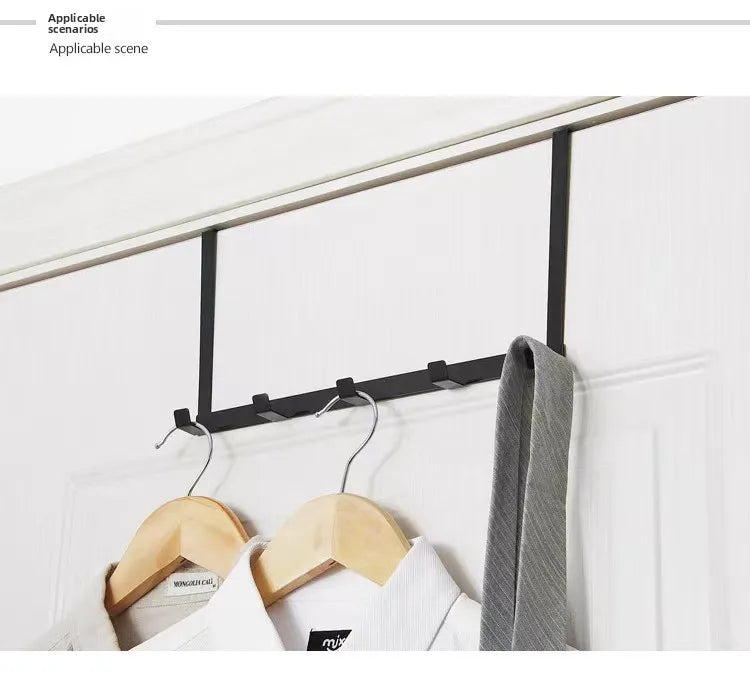 1/3pcs No Drill Over The Door Hooks Wrought Iron Hanger Rack Multipurpose Organizer for Hats Bags Clothes Bathroom Home Storage