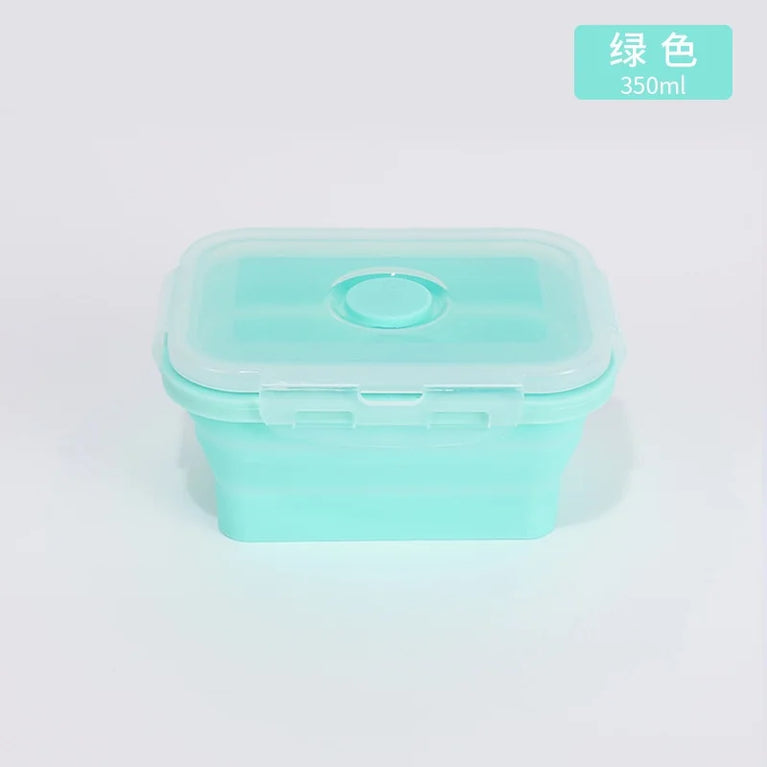 4PS Collapsible Silicone Food Storage Containers with Lids Vent Kitchen Meal Prep Set