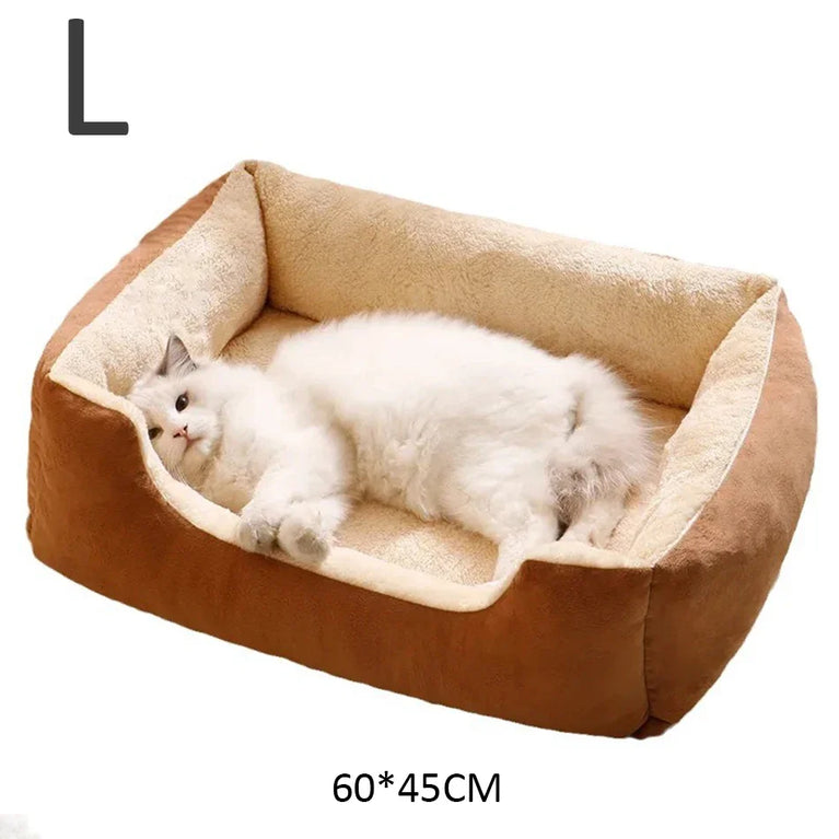 Soft Plush Cat Bed Cushion Basket House for Cats