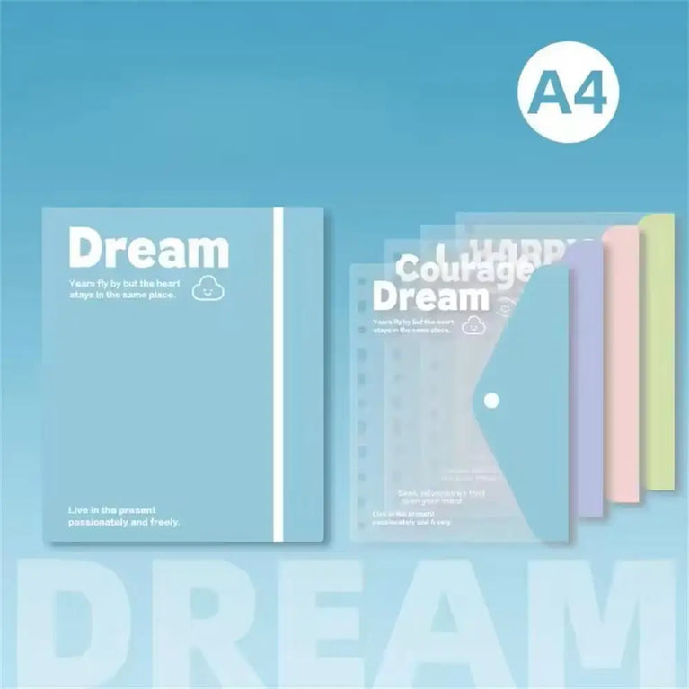 A4 Loose-Leaf Plastic Document Bag | 11-Hole Binder Compatible Envelopes