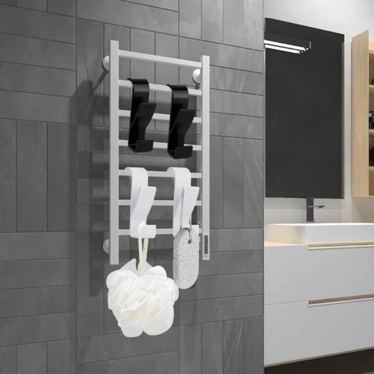 3/6PCS Bathroom Hanger Clips Heated Towel Radiator Rail Hook Holder Multifunction Drying Rack Hook Towel Clothes Storage Hanger