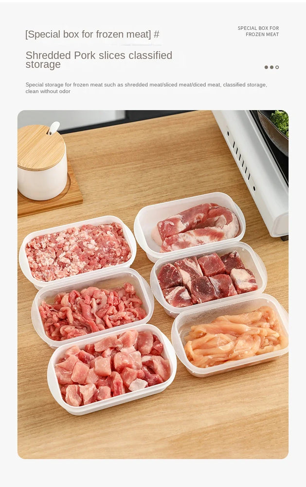 Refrigerator Food Storage Containers Sealed Box Kitchen Freezer Seal Bin Vegetable Fruit Meat Fresh Box Organizer