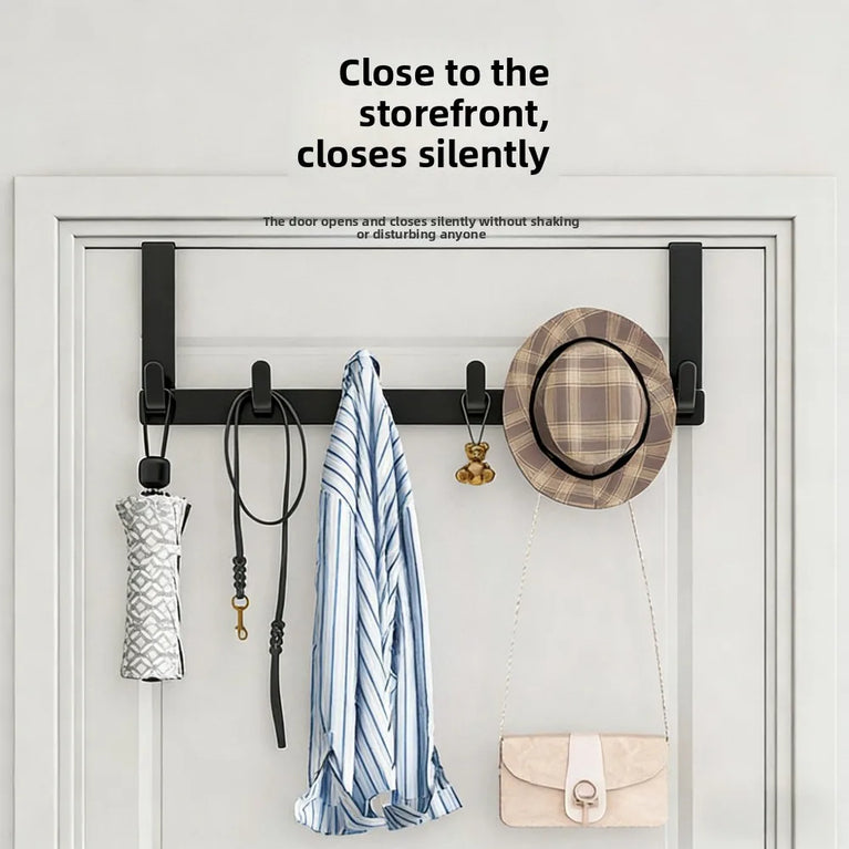 1/3pcs No Drill Over The Door Hooks Wrought Iron Hanger Rack Multipurpose Organizer for Hats Bags Clothes Bathroom Home Storage