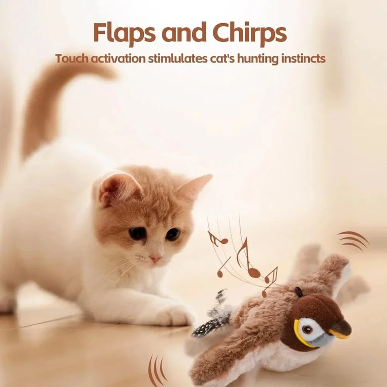 Remote Control Fluttering Bird Cat Toy Interactive Electric Fun