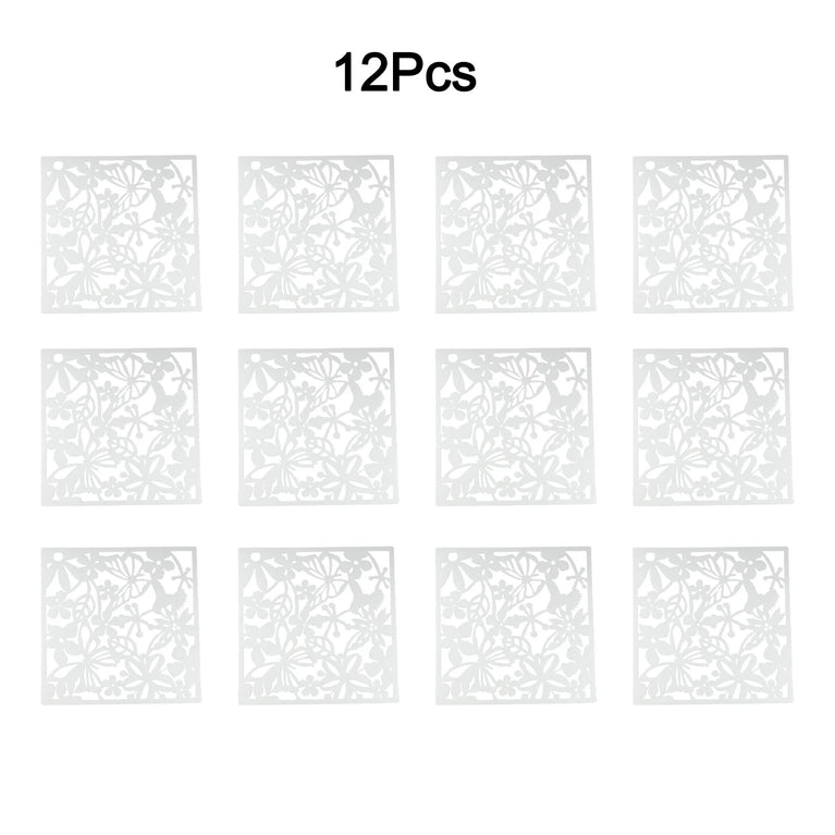 12-Piece Hanging Room Divider Set | Modern Hollow Pattern Space Partition