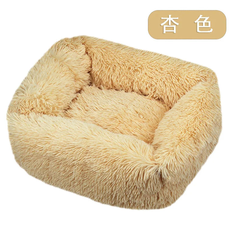Super Soft Plush Pet Bed Dog Basket Cushion Sleeping House