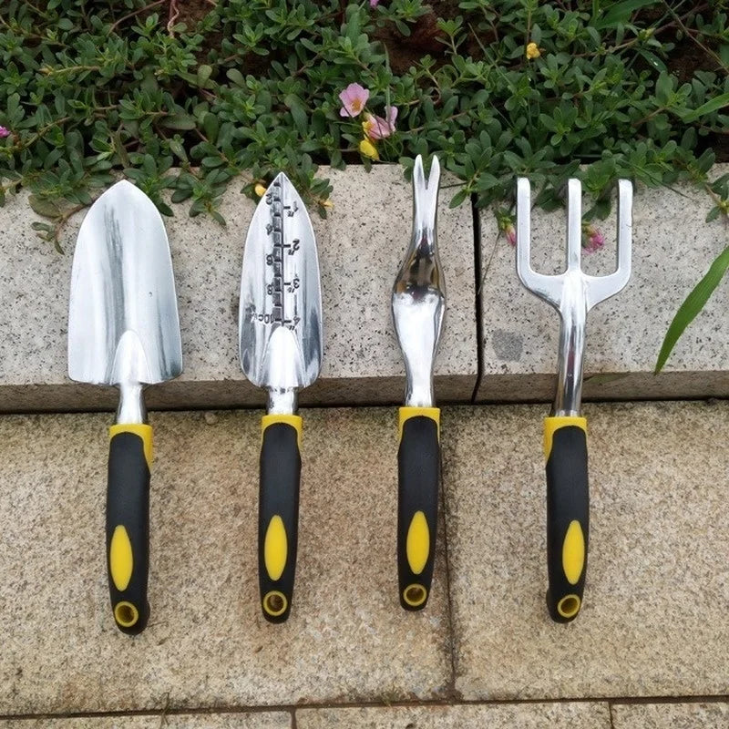 4/5PCS Garden Tool Set Shovel Trowel Rake Fork Weed Puller Planting Kit