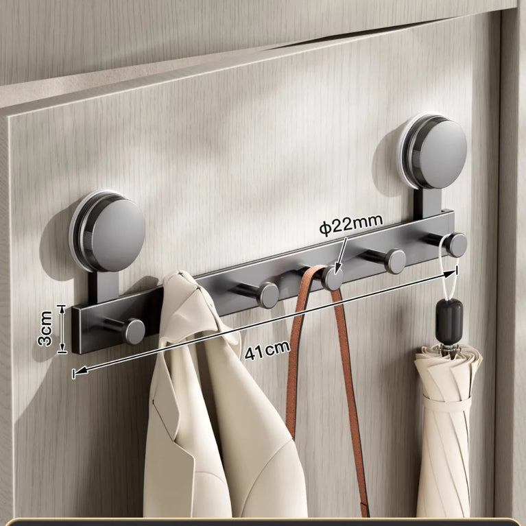 Suction Cup No Drilling Wall Mounted Hooks Rack Kitchen Storage Row Hook Holder Bathroom Towel Robe Coat Hangers Adhesive Hooks