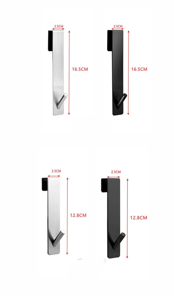 Bathroom Shower Door Back Hook Stainless Steel Over Glass Door Shower Towel Rack S-Shape Bathroom Bathrobe Hanger Holder Hooks
