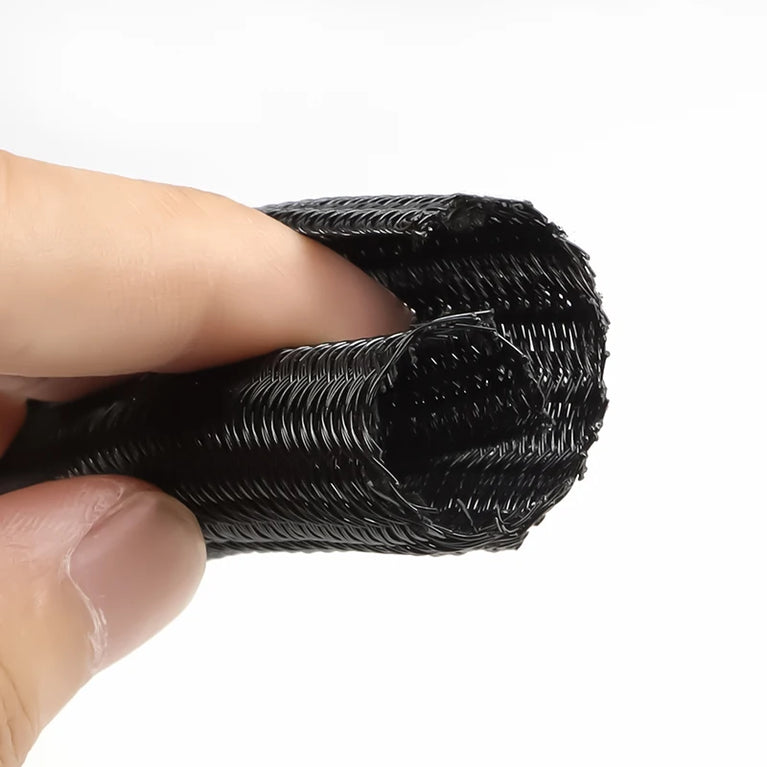 Self-Closing PET Braided Cable Sleeve | Expandable Split Wire Organizer