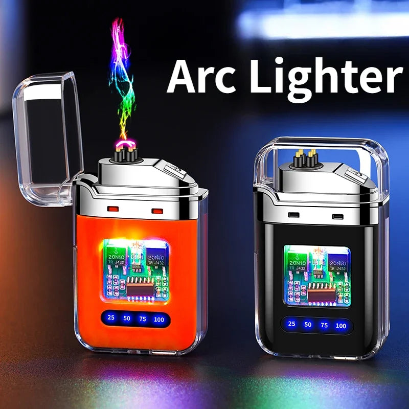 Electric Double Arc USB Plasma Lighter | Windproof Rechargeable Outdoor Tool