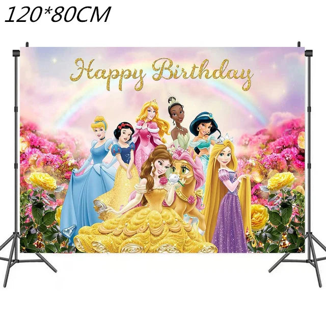 Princess Six Theme Party Disposable Tableware Set Girls Birthday
