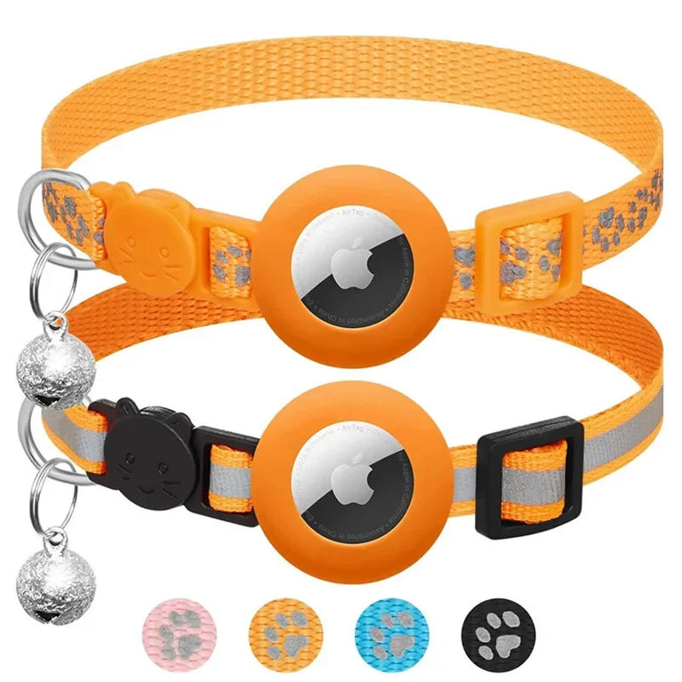 Airtag Cat Collar Breakaway Reflective Adjustable 7-12In GPS Collar