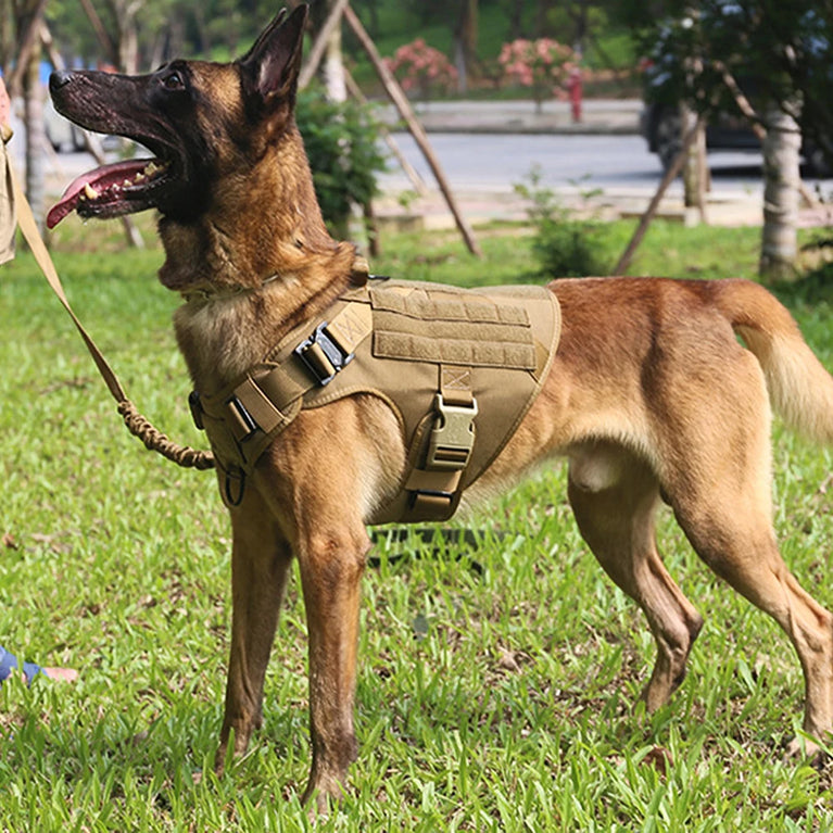 Military Tactical Dog Harness Adjustable Heavy Duty Training Vest For Large Dogs