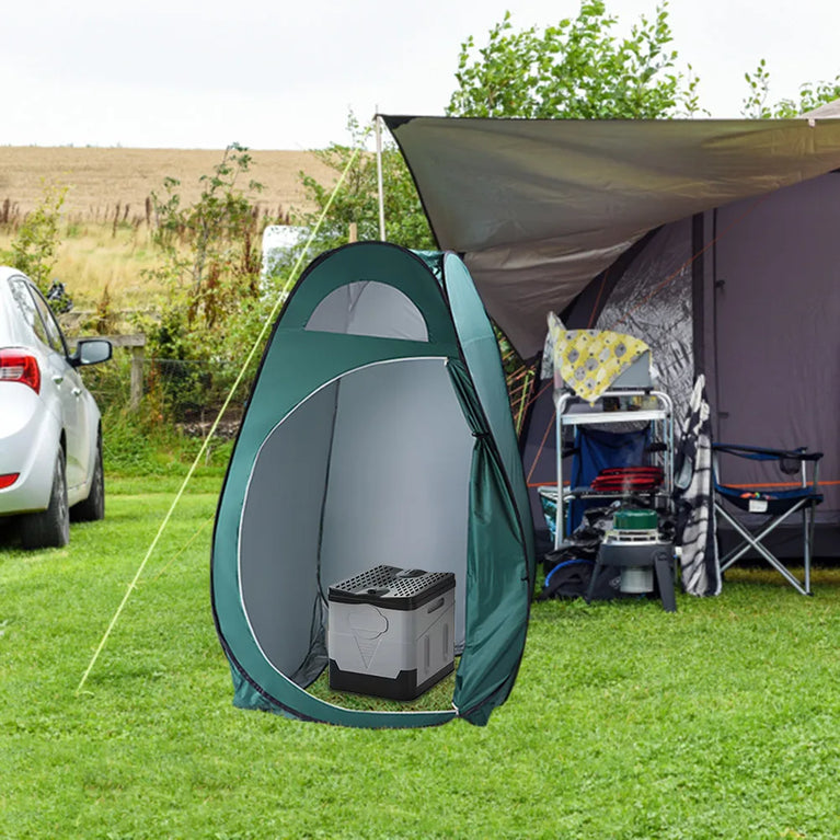 Portable Folding Outdoor Toilet | 300kg Capacity Collapsible Travel Commode & Storage Box
