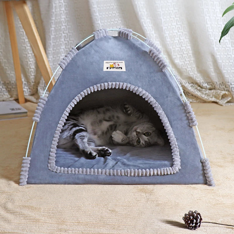 Foldable Cat House Pet Tent Breathable Portable Four Season Nest
