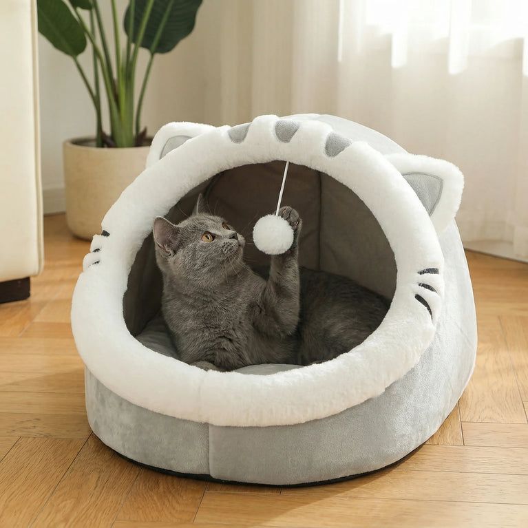 Soft Cozy Cat House Bed Tent Warm Deep Sleep Comfort Nest
