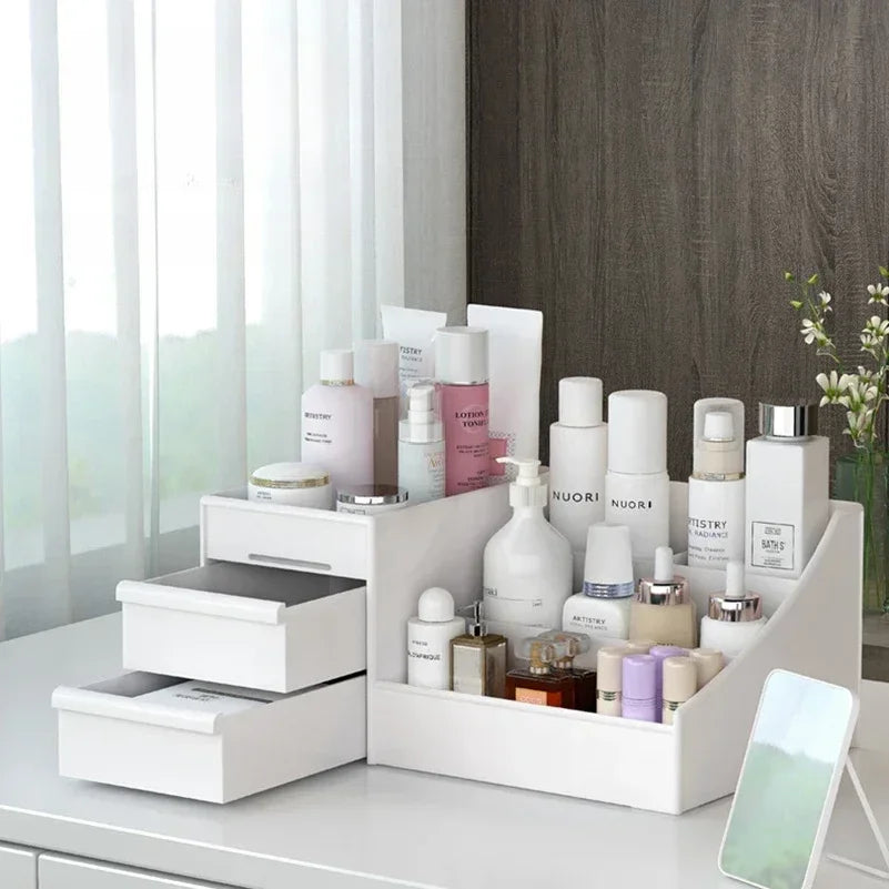 Plastic Drawer Makeup Storage Box Desktop Stationery Organizer