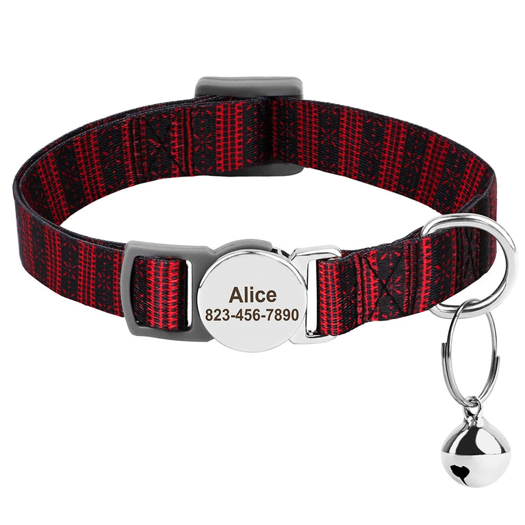 Cat Collar Free Personalized Kitten Collar Engraved Antilost Adjustabl