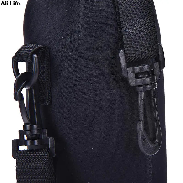 1000ML Neoprene Water Bottle Carrier Bag With Shoulder Strap Insulated Bottle Cover Pouch Holder Travel Outdoor Sport Sleeve