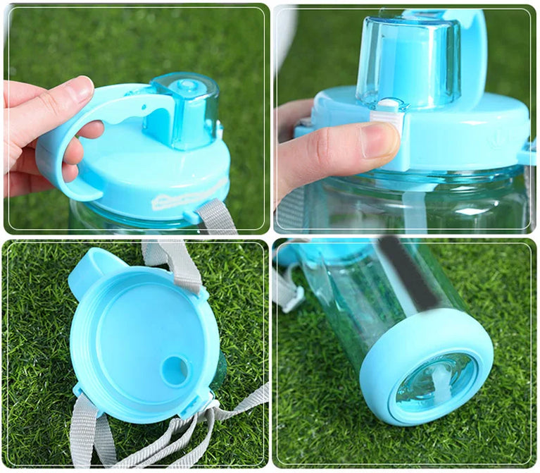 1000ML Straw Sports Waterbottle Tritan Gym Hiking Fitness Bottle