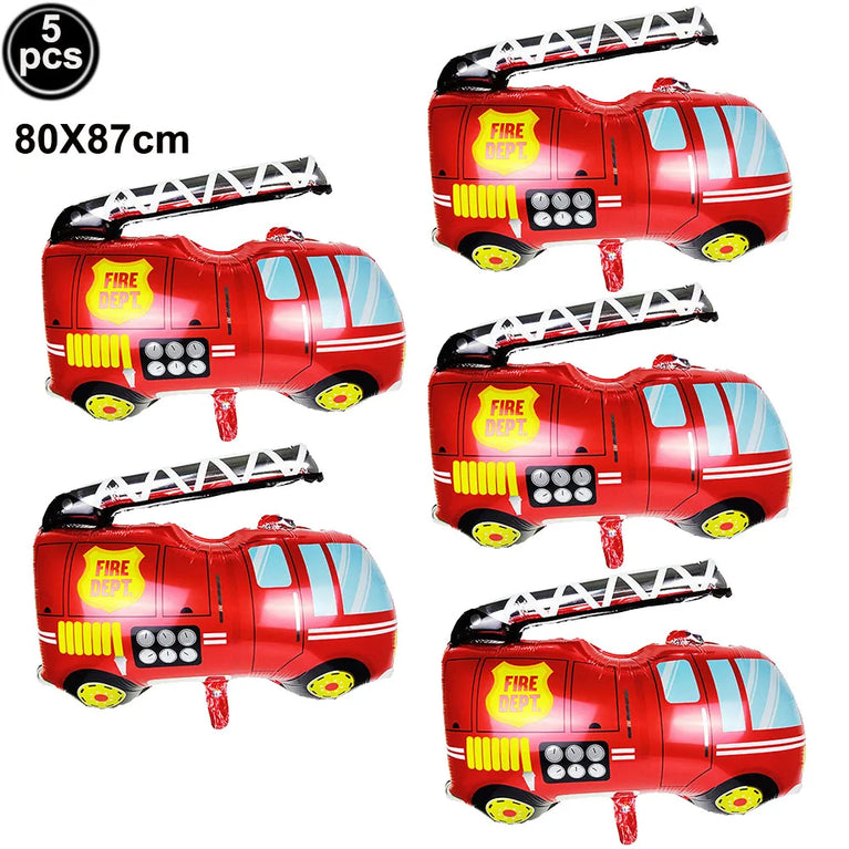 Firetruck Birthday Party Supplies Fire Truck Theme Disposable Tableware Set