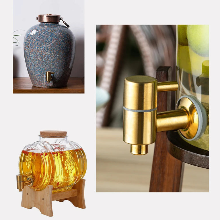 Stainless Steel Beverage Dispenser Faucet | Eco-Friendly Spigot for Wine Barrels & Juice Tanks