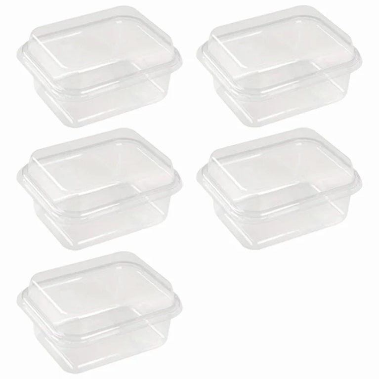 BLACK TRANSPARENT RECTANGLE CAKE BOX 5/10/20/30PCS DESSERT PACKAGING PARTY