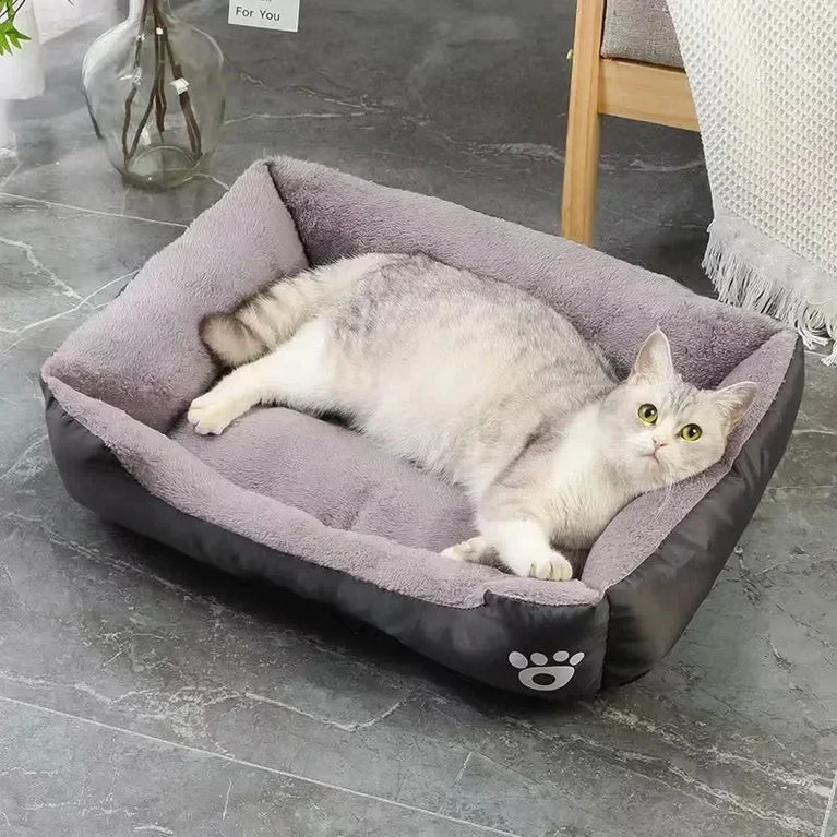 Soft Square Waterproof Large Dog Sofa Winter Warm Elastic Cushion Bed