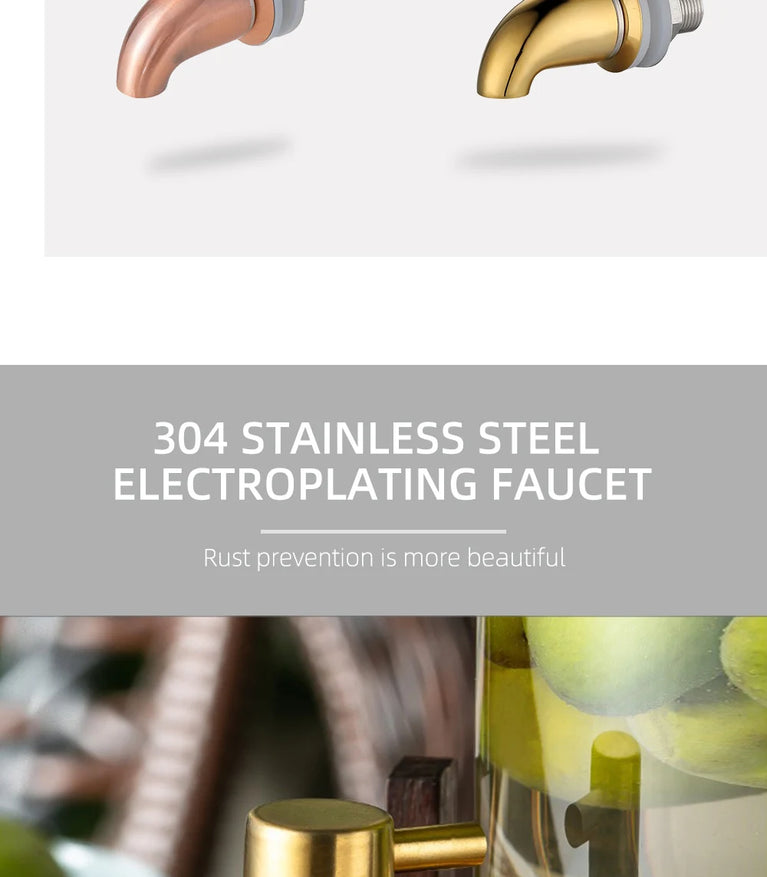 Stainless Steel Beverage Dispenser Faucet | Eco-Friendly Spigot for Wine Barrels & Juice Tanks