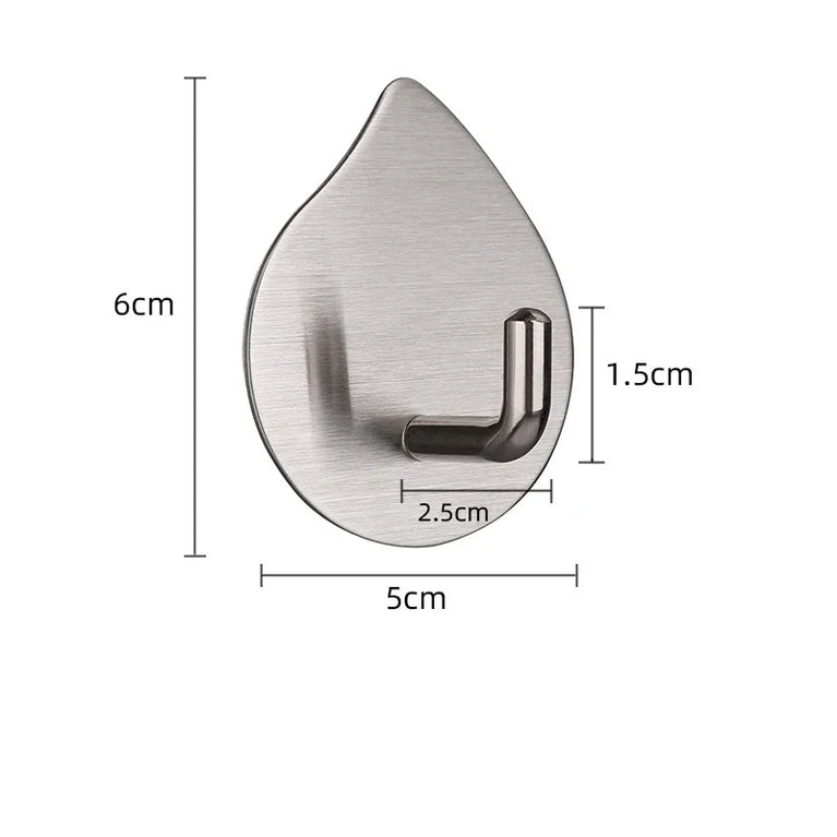Self Adhesive Wall Hook Stainless Steel Towel Rack Bathroom Hardware Shelf Robe Hooks Hanger Shower Shelf Hanging Accessories