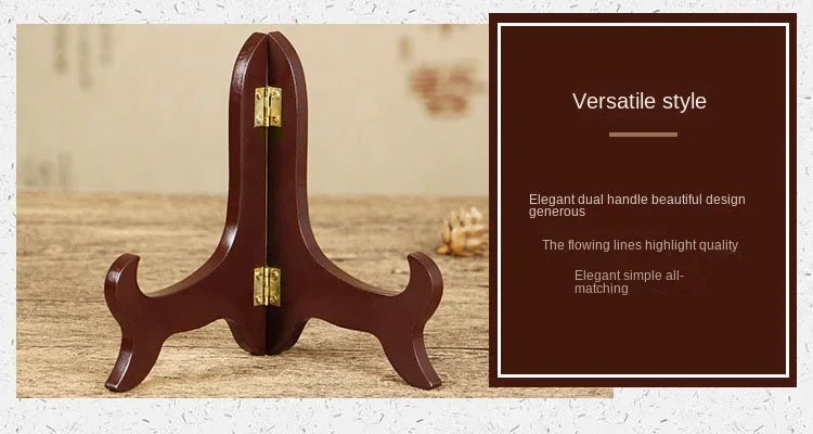 Wooden Display Easel | Foldable Plate Holder & Photo Frame Stand