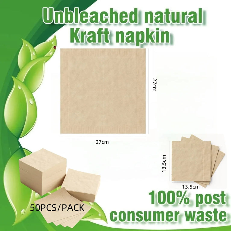 Bamboo Eco-Friendly Dinner Napkins 100% Compostable Soft Absorbent