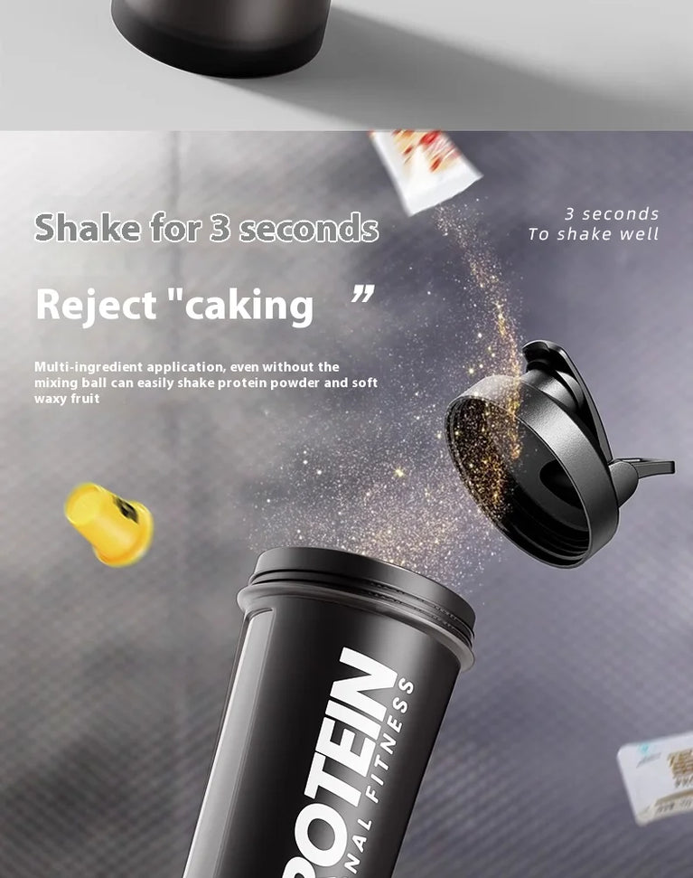 Protein Shaker Fitness Sports Waterbottle Mixing Cup for Gym Use