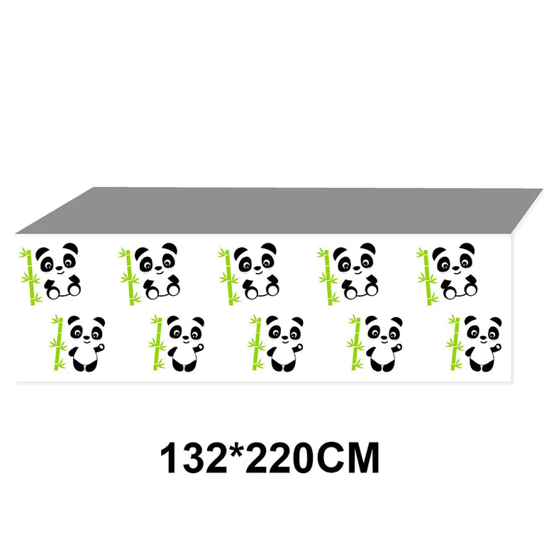 Panda Birthday Party Disposable Tableware Set Plates Cups Napkins Banner Decor
