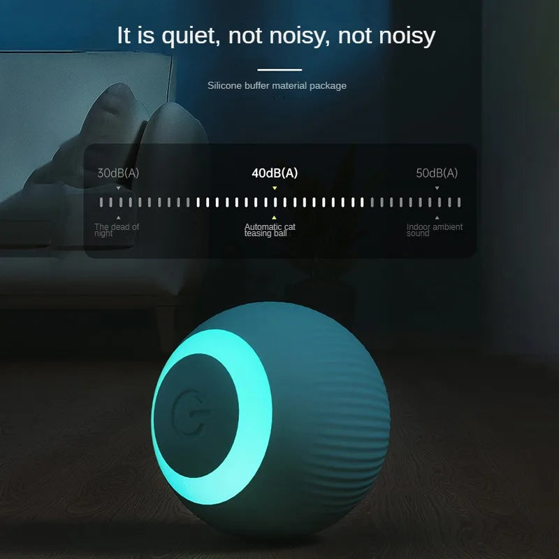 Smart Electric Rolling Cat Toy Ball Interactive Auto Moving Fun