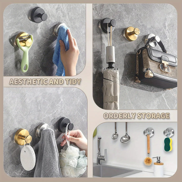 Vacuum Suction Cup Hooks Punch Free Bath Sucker Hook Wall Hook Hanger Glass Kitchen Bathroom Hooks for Towel Handbag