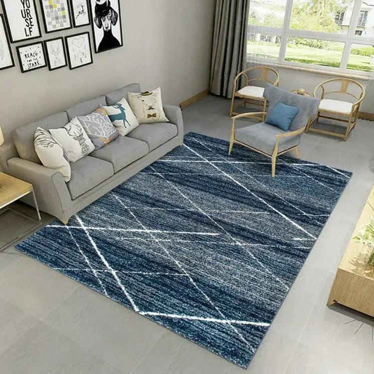 Minimalist Geometric Non-Slip Washable Area Rugs for Home Use
